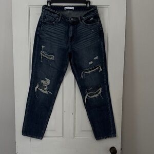KanCan Dark Blue Distressed Women Jeans
